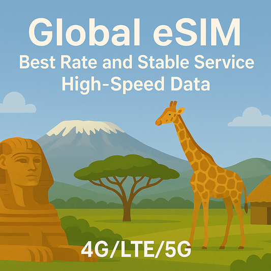 Travel eSIM in Tunisia / Ghana / Algeria / Reunion