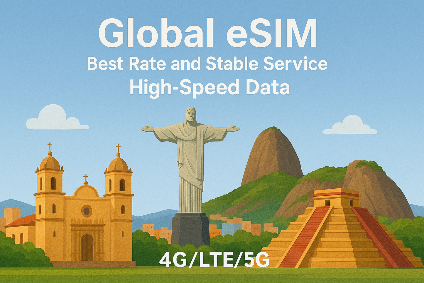 Travel eSIM in South America 5 Countries